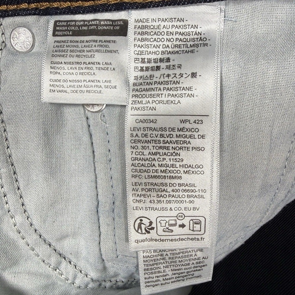Levi's 728 Jeans Women's 32x32 Premium High-Rise Wide Leg Denim Stretch Blue NWT - Picture 15 of 15